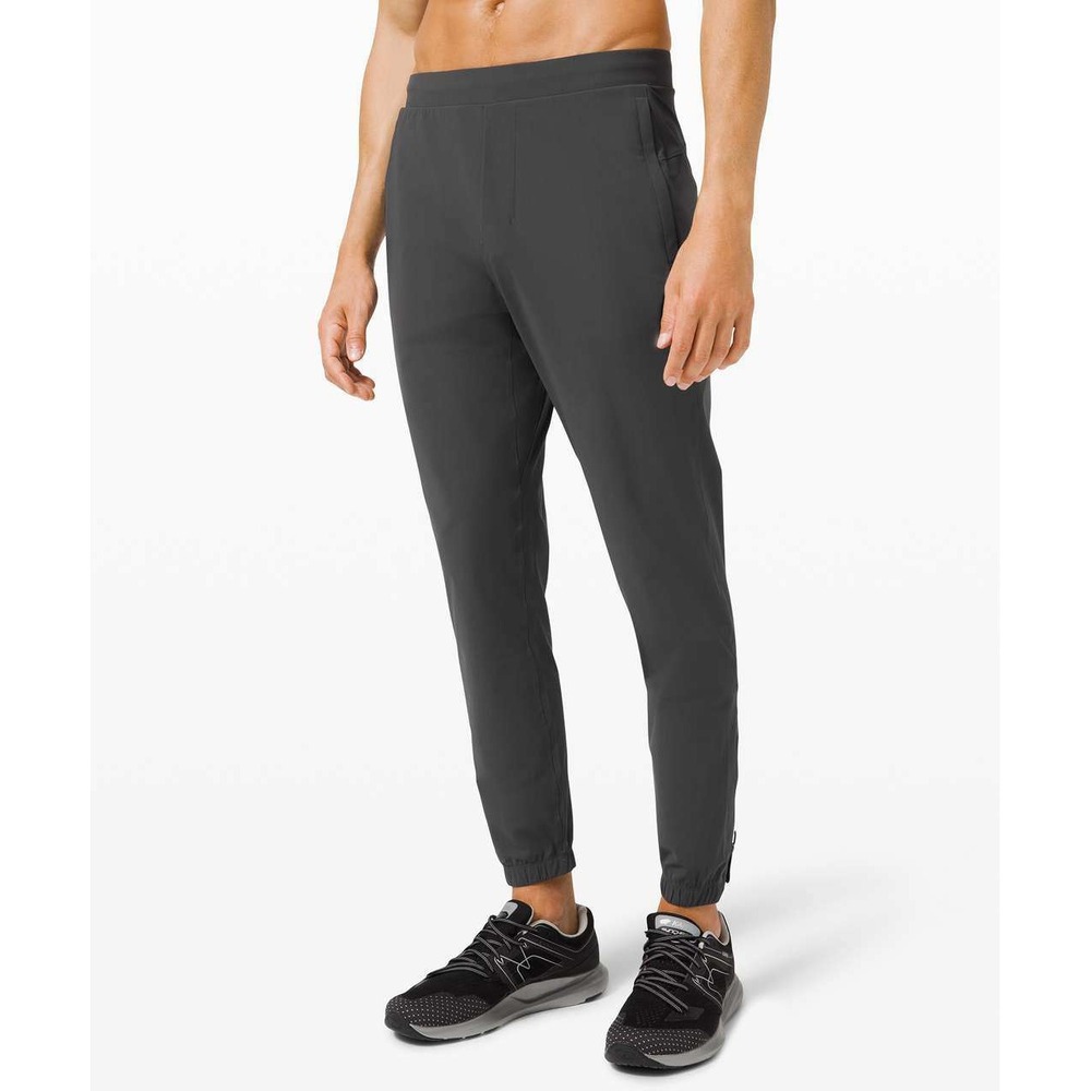Lululemon Joggers Mens XL Gray Surge Tapered Running Pants Zippered Cuffs